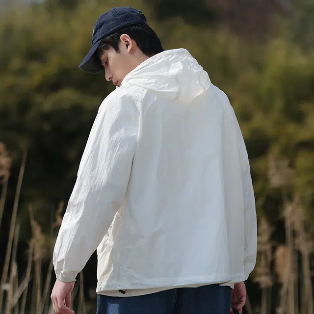 赞仕 轻薄凉感纯色山系户外连帽长袖防晒服 男女同款