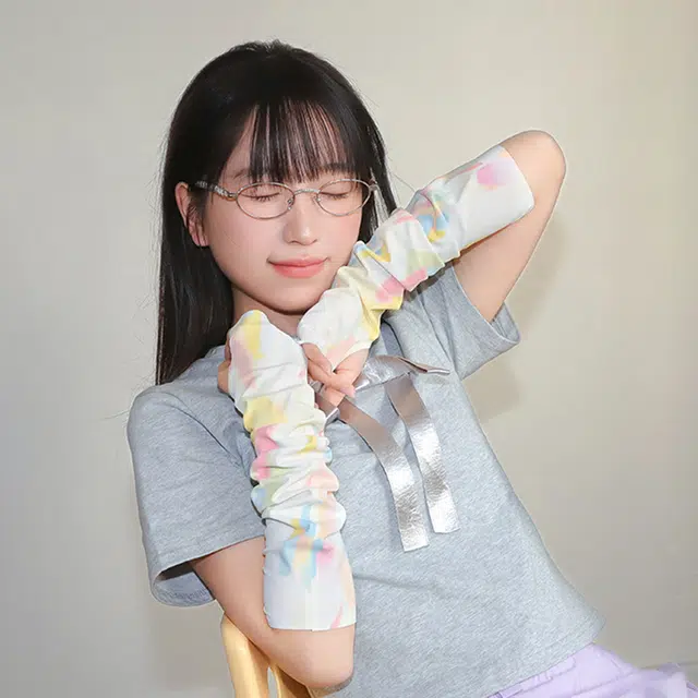 杨同学 小众夏彩色无痕冰袖 锦纶 防晒袖 女款