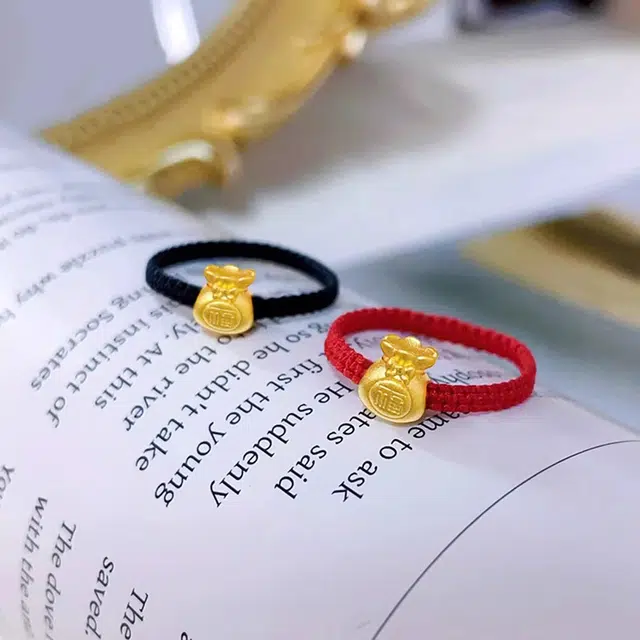 御龙镜 福袋转运指环 新中式复古国潮高级轻奢 招财纳福时尚潮流精致百搭 足金 一口价 黄金戒指 男女同款情侣款