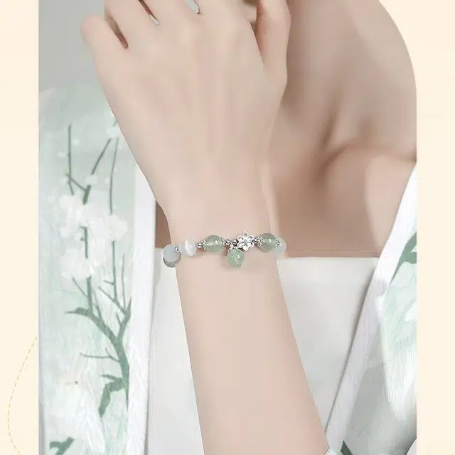 芷悦 森系物语 绿草莓 猫眼 水晶 手串 女款