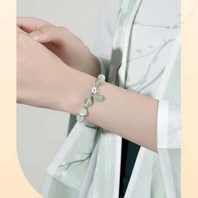 芷悦 森系物语 绿草莓 猫眼 水晶 手串 女款