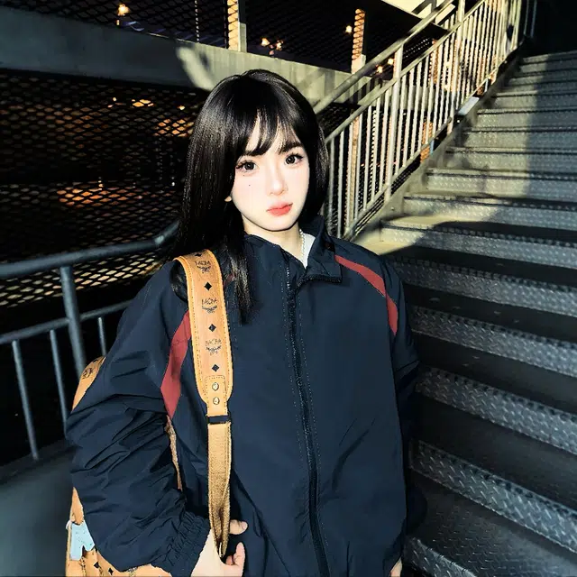 费尔岛上的猫 美式复古撞色立领百搭防风防水休闲长袖飞行员上衣夹克 男女同款