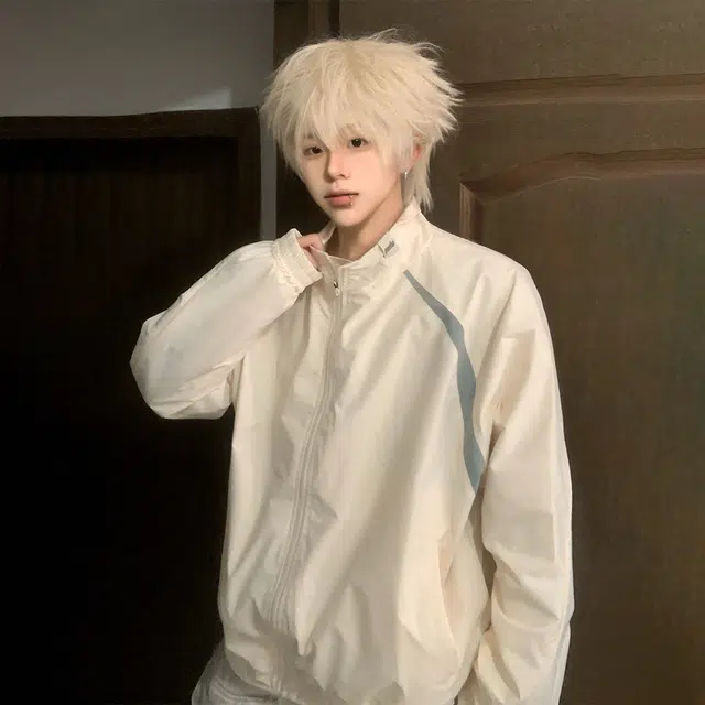 费尔岛上的猫 美式复古撞色立领百搭防风防水休闲长袖飞行员上衣夹克 男女同款