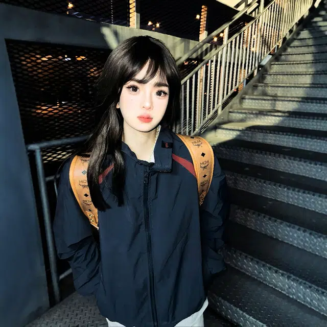 费尔岛上的猫 美式复古撞色立领百搭防风防水休闲长袖飞行员上衣夹克 男女同款