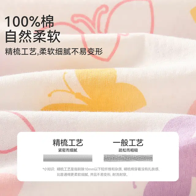 红豆家居服 满印亲肤柔软时尚 白色中小童