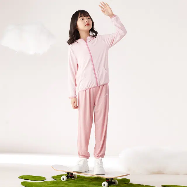 红豆 字母印花薄款束脚休闲裤 儿童款