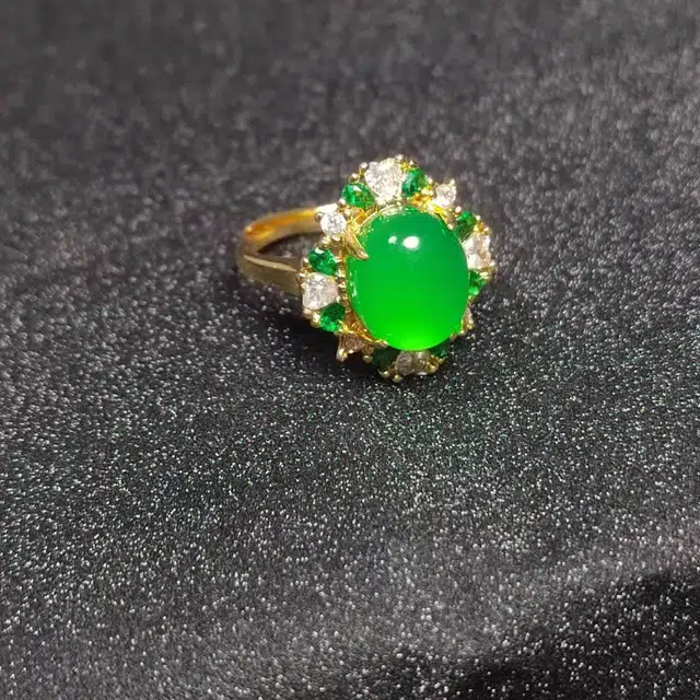 识恩 设计师款新中式表白甜蜜轻奢复古国风气质优雅 玉髓 玉石戒指 女款