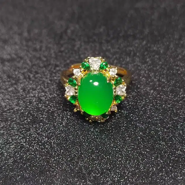 识恩 设计师款新中式表白甜蜜轻奢复古国风气质优雅 玉髓 玉石戒指 女款