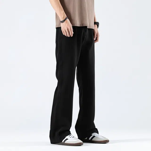 中国航天 美式高街裤子夏季时尚百搭潮流宽松简约舒适透气垂感顺滑耐磨抗皱显高显瘦直筒牛仔裤 男女同款