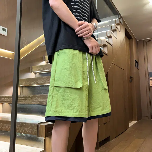 中国航天 条纹织带简易品牌透气速干轻薄百搭篮球跑步运动休闲短裤 男女同款