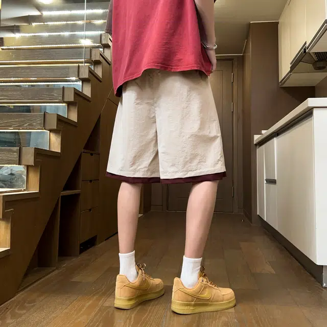 中国航天 条纹织带简易品牌透气速干轻薄百搭篮球跑步运动休闲短裤 男女同款