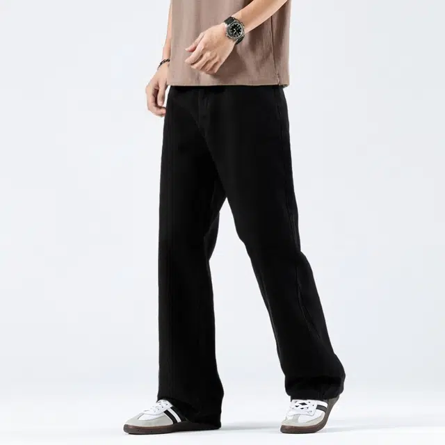 中国航天 美式高街裤子夏季时尚百搭潮流宽松简约舒适透气垂感顺滑耐磨抗皱显高显瘦直筒牛仔裤 男女同款