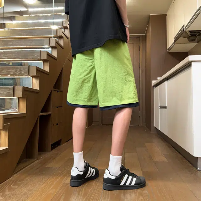 中国航天 条纹织带简易品牌透气速干轻薄百搭篮球跑步运动休闲短裤 男女同款