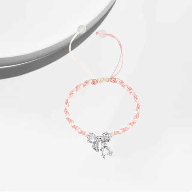 大唐国鼎 在逃公主蝴蝶结手饰 恋爱温柔百搭时尚简约气质优雅轻奢高级感小众设计感  合金 手链 女款