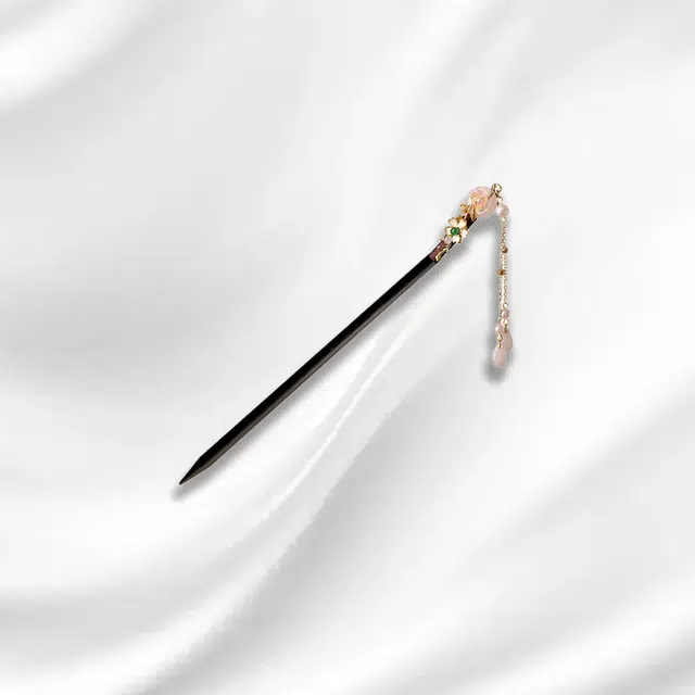 大唐国鼎 平安扣流苏新中式复古风小众设计优雅国潮 精致纹理旺事业学业财运 好运 木质 发簪 女款