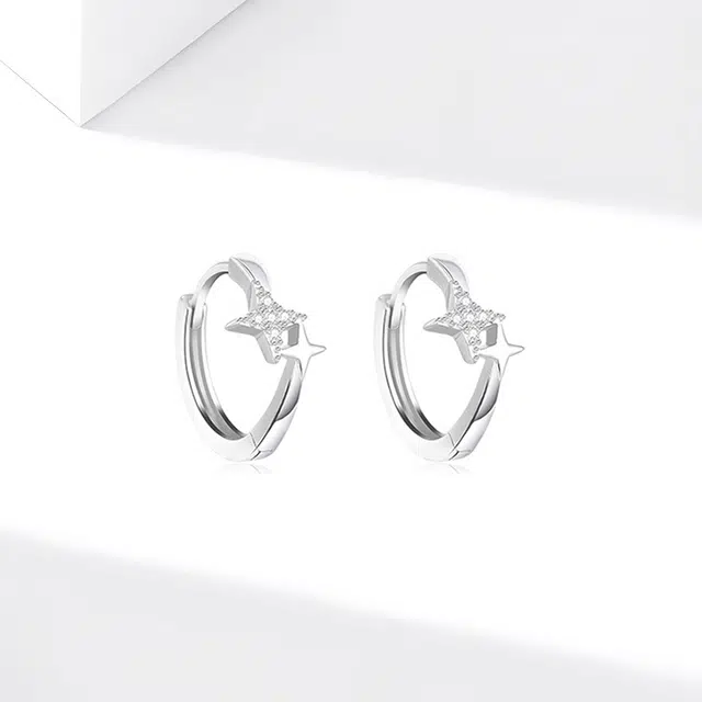 JOLLY NOTE S999 Silver Star Earrings