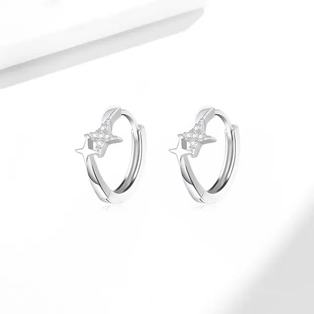 JOLLY NOTE S999 Silver Star Earrings