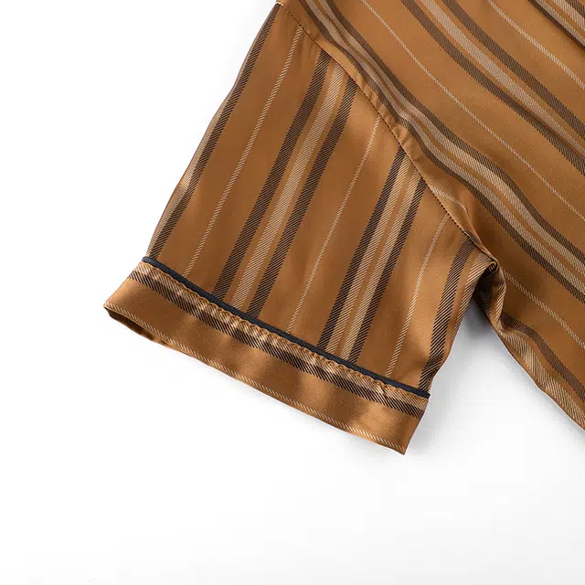 好福份 薄款条纹卡通甜美风休闲家居服夏季睡衣套装 男女同款