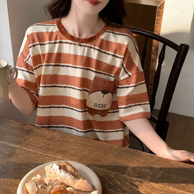 好福份 韩版时尚休闲透气家居服可外穿睡衣套装 女款