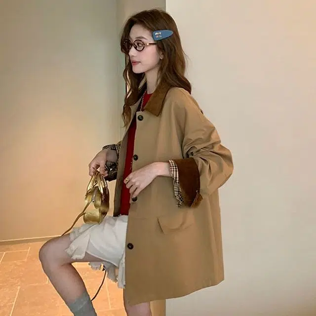 轻迎 高级感设计休闲百搭温柔优雅显瘦风衣 女款