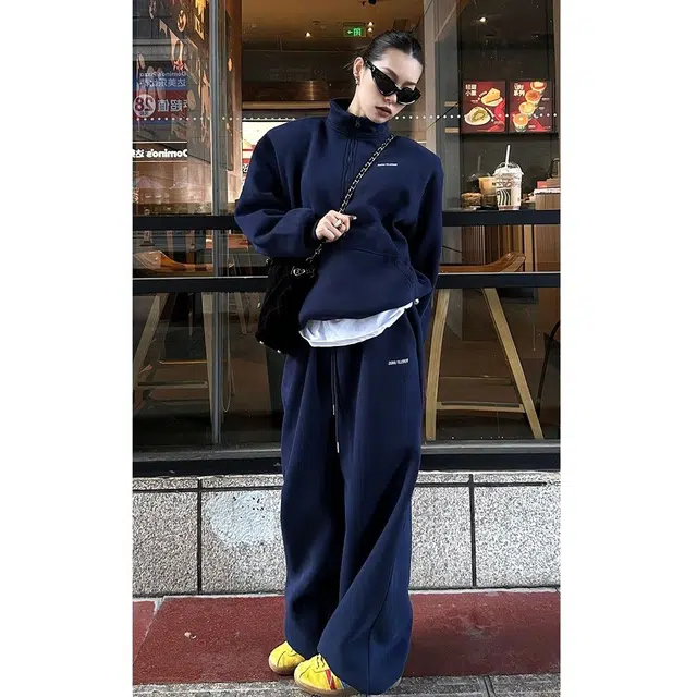 轻迎 立领卫衣高级感时尚运动服洋气休闲套装 女款