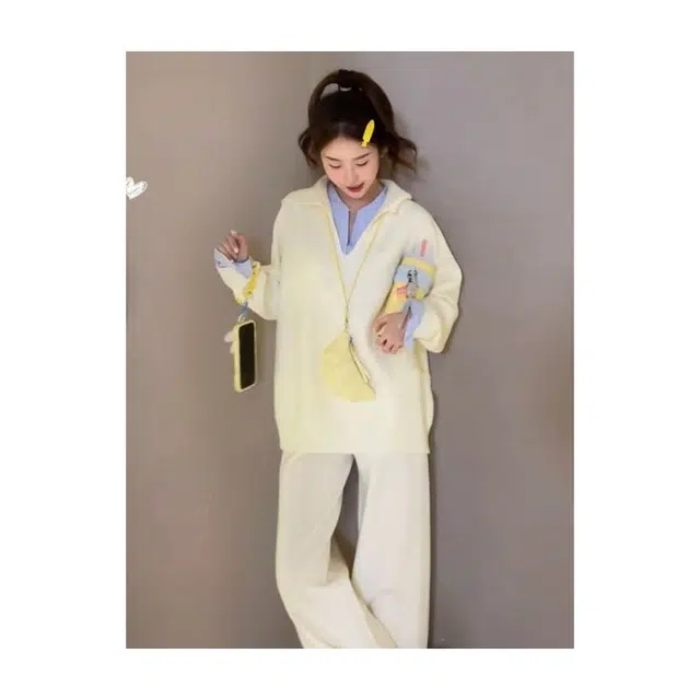 轻迎 时尚通勤百搭休闲套装 女款