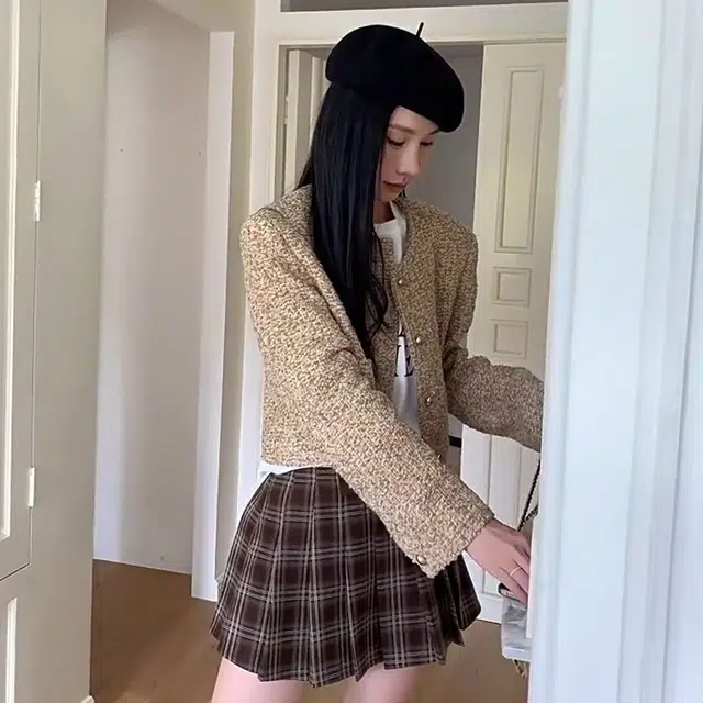 轻迎 富家千金小香风气质名媛上衣开衫高级感修身短款截短外套 女款