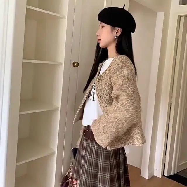 轻迎 富家千金小香风气质名媛上衣开衫高级感修身短款截短外套 女款