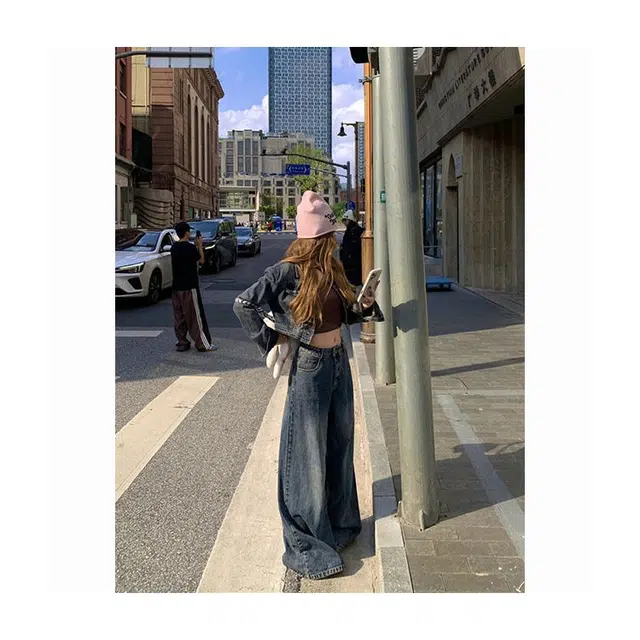 轻迎 美式辣妹夹克宽松显瘦牛仔外套 女款