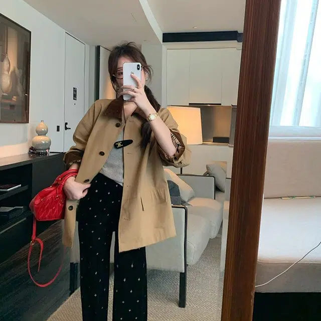 轻迎 高级感设计休闲百搭温柔优雅显瘦风衣 女款