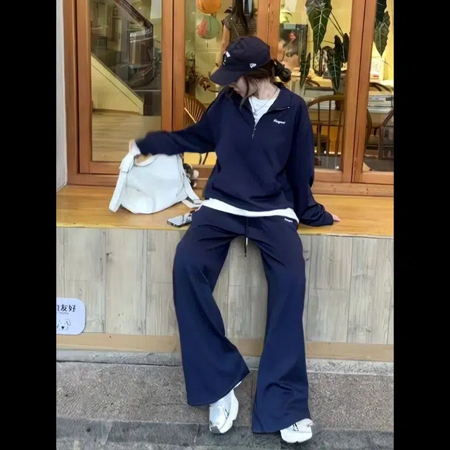 轻迎 立领卫衣高级感时尚运动服洋气休闲套装 女款
