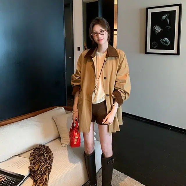 轻迎 高级感设计休闲百搭温柔优雅显瘦风衣 女款
