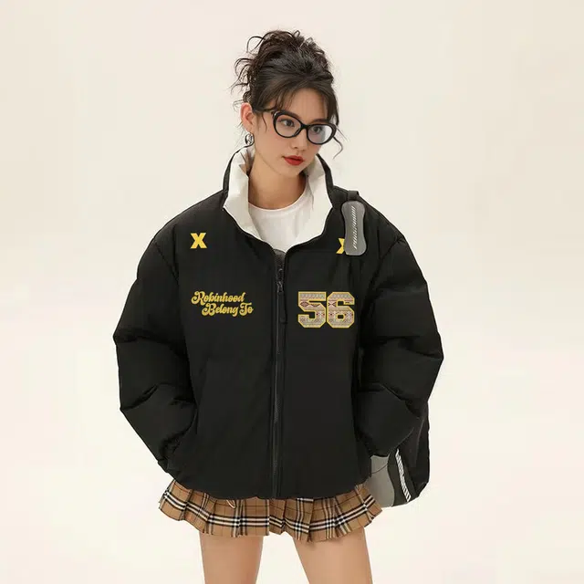 ROBINHOOD Thick Colorblock Down Jacket