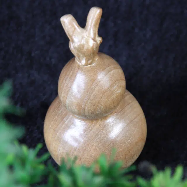 檀欣 国风木雕龙头葫芦文玩盘玩 福禄平安 招财纳福转运 金丝楠 木作把件 男女同款情侣款 楠木 礼盒装