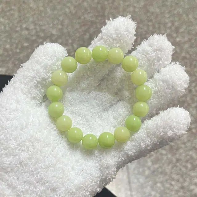 檀欣 绕指柔小青柠佛珠念珠盘玩手链转运珠#文艺现代风文玩民族风首饰招财平安 菩提根 手串 男女同款情侣款