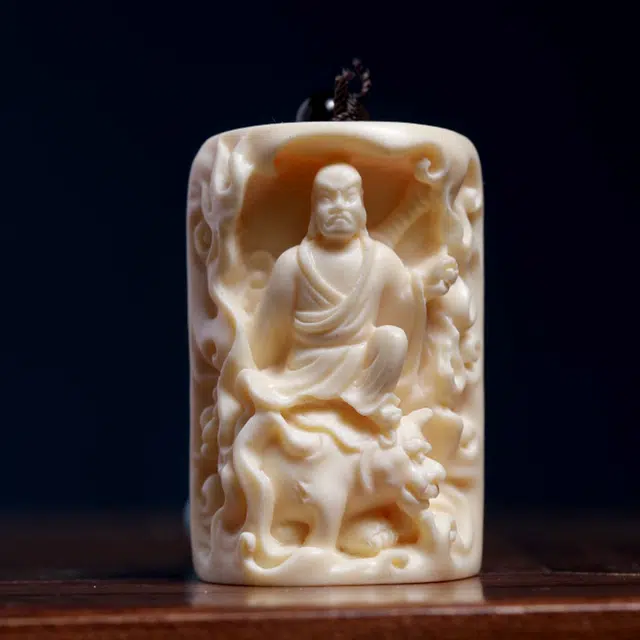 檀欣 新中式 伏虎罗汉手挂饰 招财平安祥瑞吉祥手把件 象牙果 菩提挂件 男女同款情侣款 礼盒装