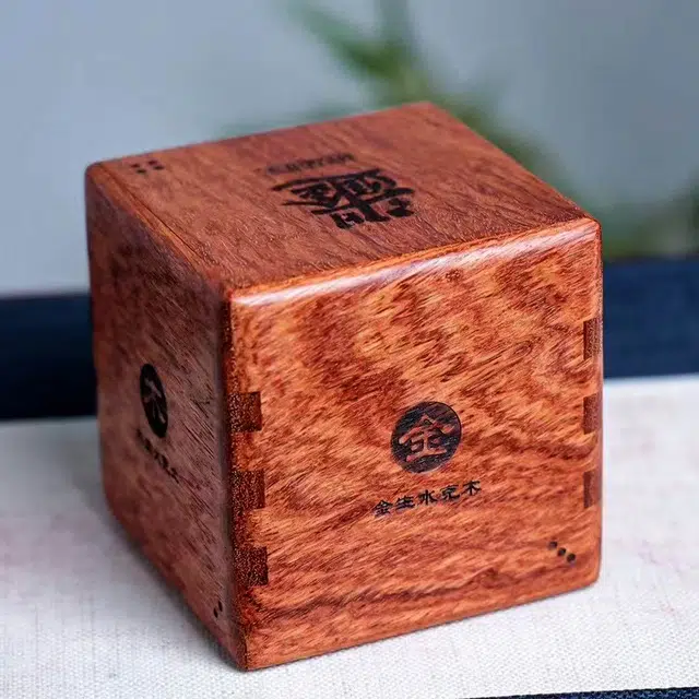 檀欣 古典复古风 金木水火土榫卯机关盒转运盒#好运 惊喜盒 表白盒 求婚盒 秘密盒 抽拉盒工艺品 缅花 摆件 男女同款情侣款