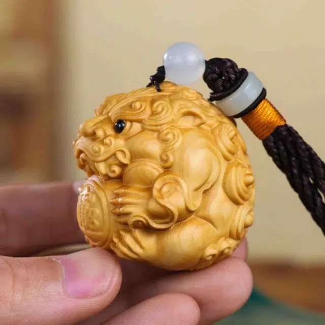 檀欣 新中式 原木雕刻貔貅有求必应招财转运文玩把玩工艺品挂件#好运 招财纳福 平安顺遂 崖柏 把件 男女同款情侣款