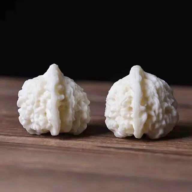 檀欣 雕刻核桃手球 管帽文玩手持 盘玩工艺品 象牙果 其他菩提类手把件 男女同款情侣款 礼盒装