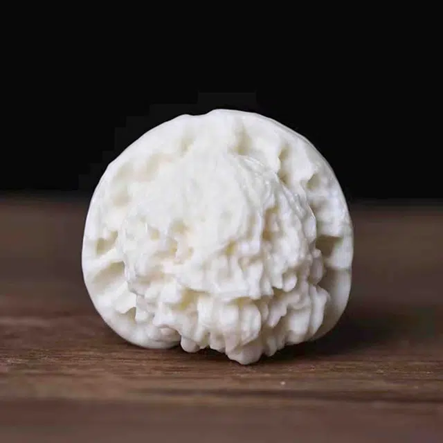 檀欣 雕刻核桃手球 管帽文玩手持 盘玩工艺品 象牙果 其他菩提类手把件 男女同款情侣款 礼盒装