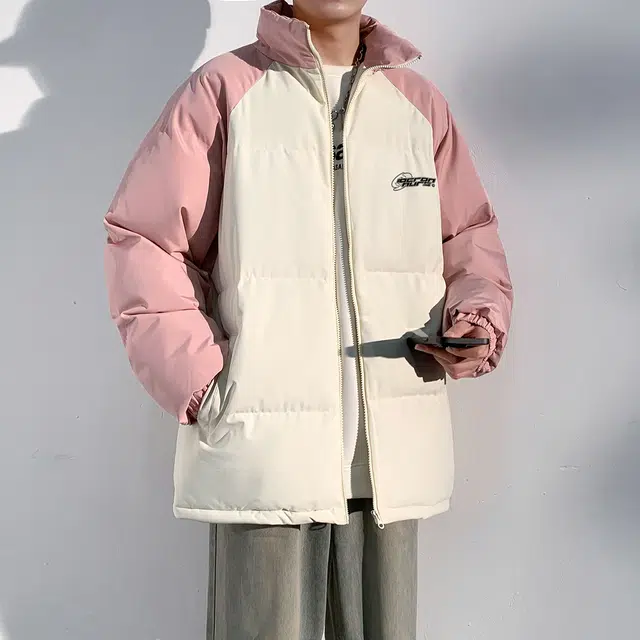 海底小纵队 美式休闲宽松厚款立领保暖棉服 男女同款