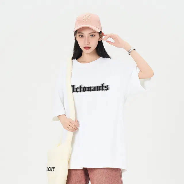 海底小纵队 美式高街旋涡涂鸦闪电哥特风穿搭排版短袖宽松潮流无性别主义垂感系带短裤休闲运动套装 男女同款