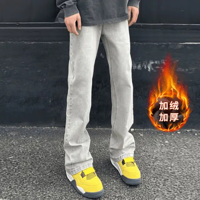 单爵 美式复古高街风多风格融合休闲百搭裤子牛仔裤 男女同款