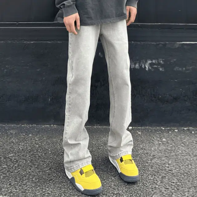 单爵 美式复古高街风多风格融合休闲百搭裤子牛仔裤 男女同款