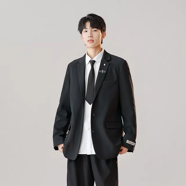 周同学 休闲宽松单排扣百搭西装 男女同款