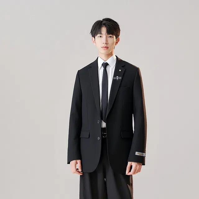 周同学 休闲宽松单排扣百搭西装 男女同款