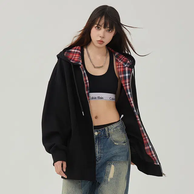 红蜻蜓 美式复古设计感字母高街宽松舒适百搭日常通勤亲肤潮流时尚简约长袖连帽卫衣 男女同款