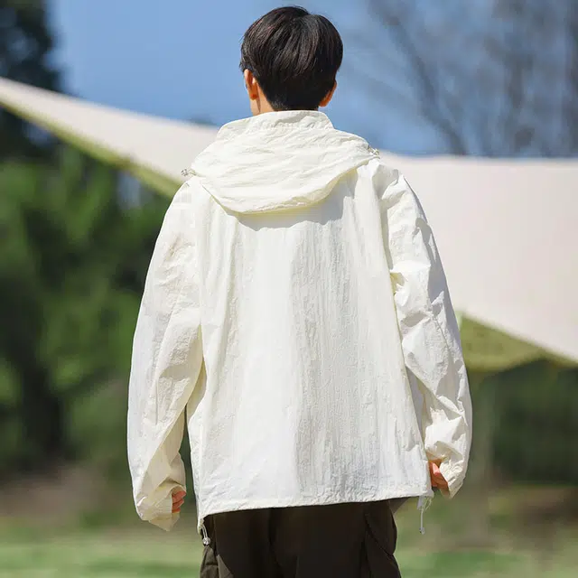 红蜻蜓 美式高街复古慵懒风纯色高级感户外跑步运动 透气防晒服 男女同款
