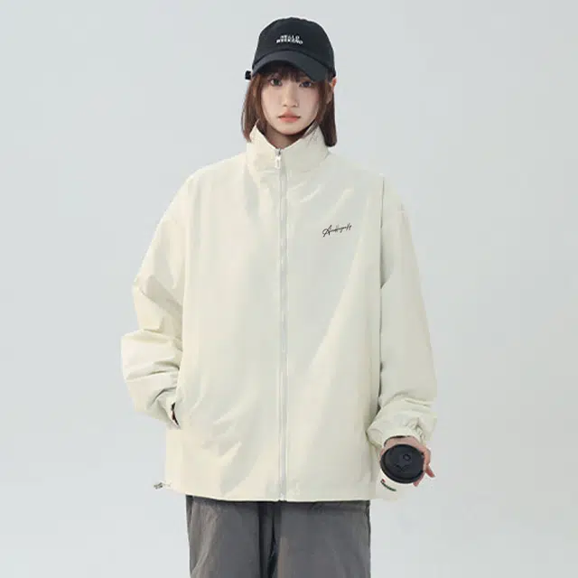 红蜻蜓 美式高街数字字母印花宽松百搭舒适防风防水休闲棒球服双面穿连帽夹克外套 男女同款