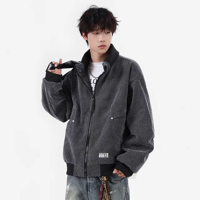 红蜻蜓 美式高街潮牌复古字母设计感休闲外套男春秋款棒球服夹克 男女同款